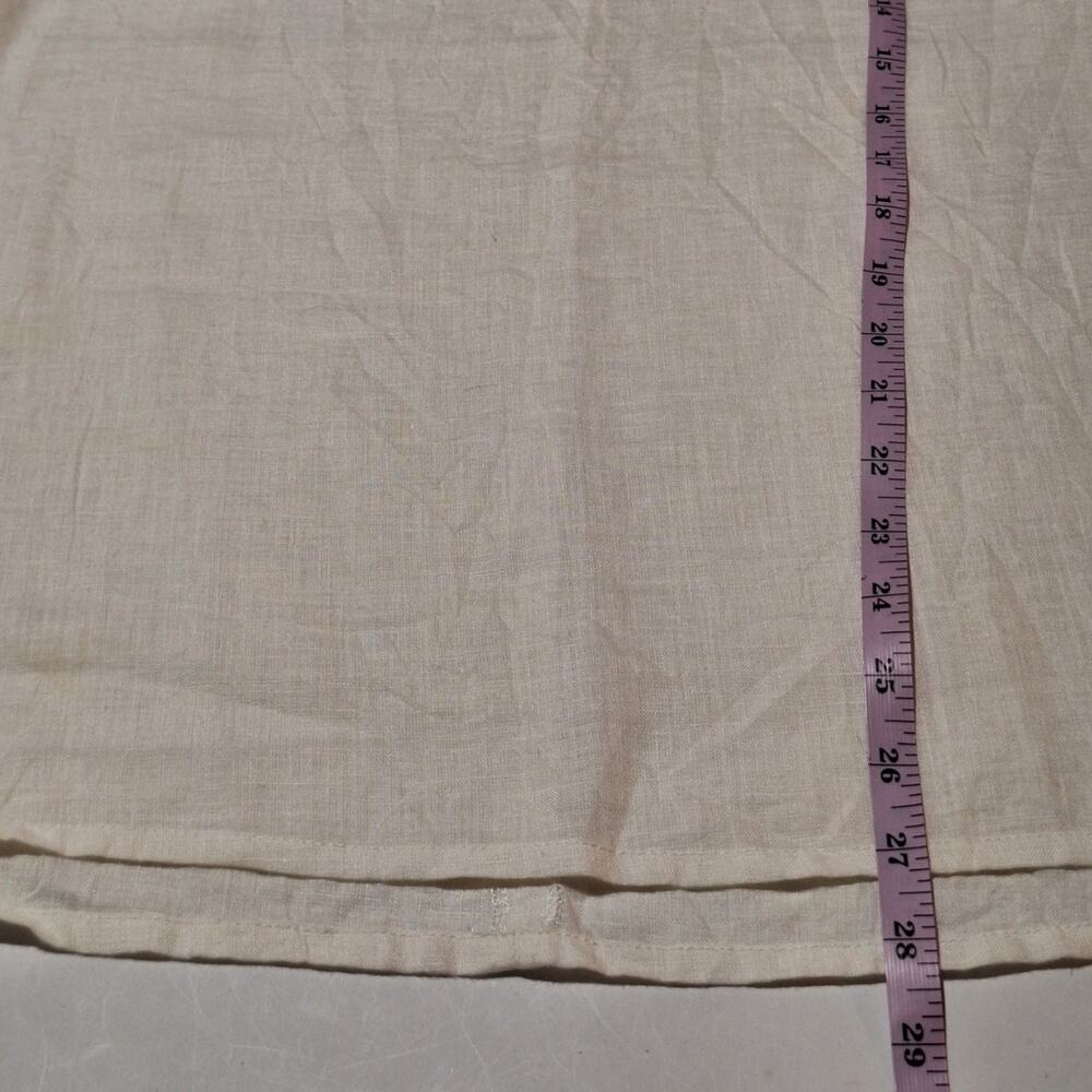 Kyriako and Dion by Stephan Caras Linen Shirt Women's Medium Cream Minimalist - Picture 5 of 5